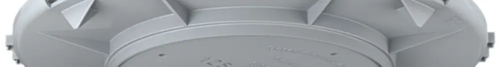 Placca frontale HaloX 180 per calcestruzzo in opera, uscita Ø125mm 