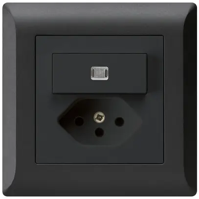 Combinazione luminosa INC 3/1P+T13 nero kallysto.line 