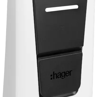 Capot de recouvrement Hager pour station de charge avec prise de charge blanc 