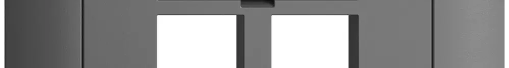 Kit montaggio INS EDIZIOdue FKE, uscita dritta, per 2×Keystone, grigio scuro 