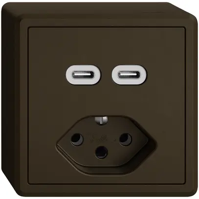 Presa di ricarica USB AP EDIZIO.liv SNAPFIX® USB C+C/T13 3A 230VAC ma 