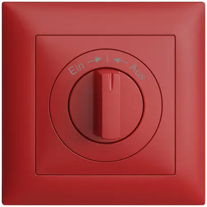 Frontset EDIZIOdue Ein->I<-Aus berry 88×88mm für Schwenktaster 