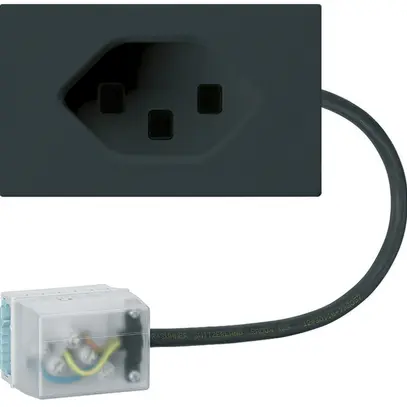 Presa INS 1×tipo 23 Hager FLF per cavo piatto Ecobus power L3 nero 