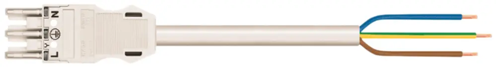Cavo di raccordo WINSTA MIDI 3×1.5mm² 16A 250V 8m cod.A presa/libera bianco 