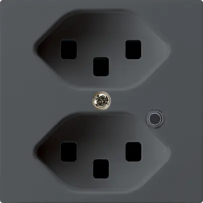 Prise Hager kallysto 2×T23 illuminé A anthracite 
