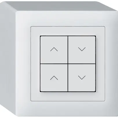 Pulsante per tapparelle KNX AP Hager BA kallysto Q quadruplo 88×88mm bianco 