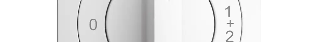 Kit frontal EDIZIOdue 0-1-1+2-2 60×60mm blanc pour interrupteur rotatif 