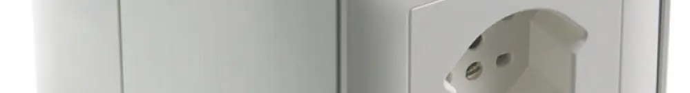 Potelet de raccordement Ellipse h=150 anod. avec 1 boîte NIS IP20 