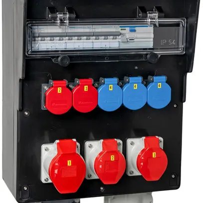 Distributore di corrente DEM DB31254 63A 4×LS 1×FI 3×T23 2×T25 2×T75 1×T76 1×T77 