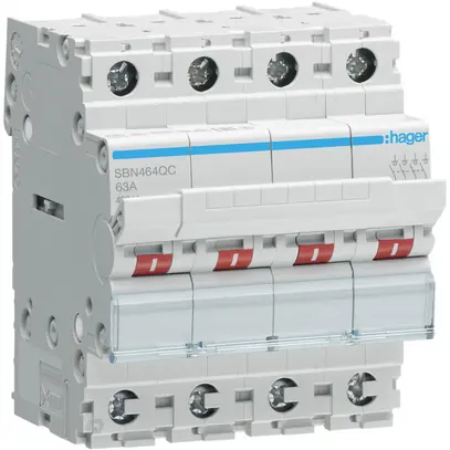 Interruttore AMD Hager quickconnect 63A 400V 4 chiusura 0R 0 invertitore 4UM 