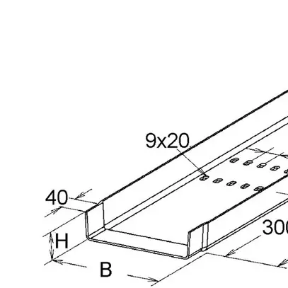 Caniveau de câbles Niedax KKL 5050 L=3m 
