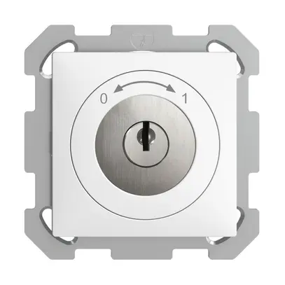 Contatto rotativo INC 0<-->1 EDIZIOdue bianco con serratura di sic. 