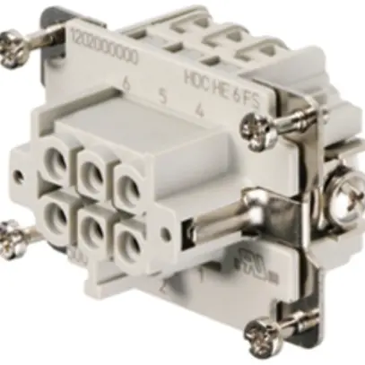 Inserto femmina Weidmüller HDC HE 500V 24A 6L a vite grd.3 
