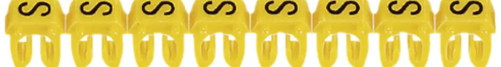 Bague-repère Legrand CAB 3, pour 0.5…1.5mm² impression: 'S', jaune 