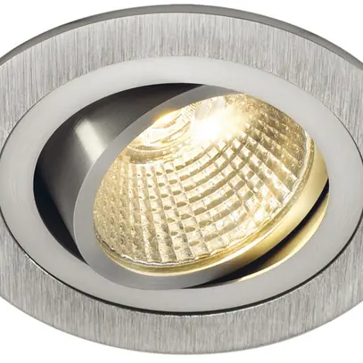 Downlight LED INS SLV NEW TRIA, 9.1W 645lm 2700K 38° tonda IP20 alu spazzolato 