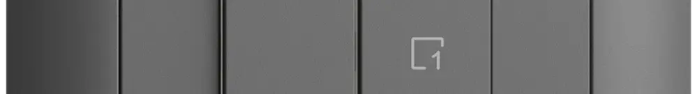 Station secondaire ENC 1K/2T pour interrupteur scène Edue Wiser gris foncé 