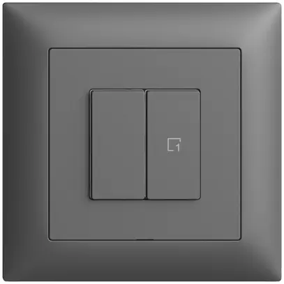 Station secondaire ENC 1K/2T pour interrupteur scène Edue Wiser gris foncé 