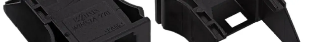 Snap-In-Rahmen WAGO 2L für Buchsen und Stecker 25.8×18.5×38.7mm PA 66 schwarz 