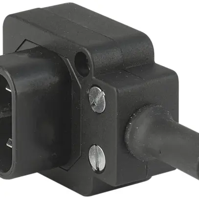 Spina d'apparecchi universale L+N+PE 10 A 250V nero 
