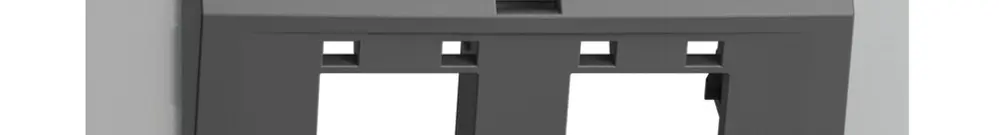 UP-Montageset EDIZIOdue, mit Schrägauslasshaube, für 2×RJ45, dunkelgrau 