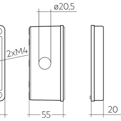 AP-Gehäuse Tridonic ACU 033 IP65 weiss 
