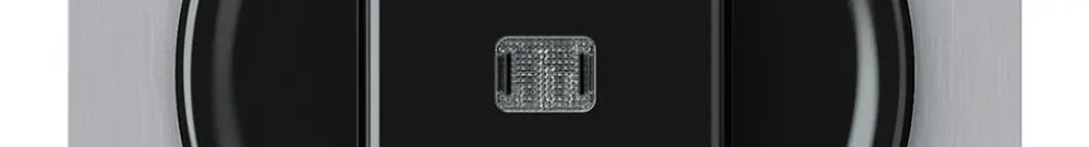 Interruttore a pulsante luminoso INC origin sch 6 LED 77×77mm nero 