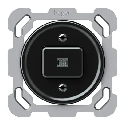 Interruttore a pulsante luminoso INC origin sch 6 LED 77×77mm nero 