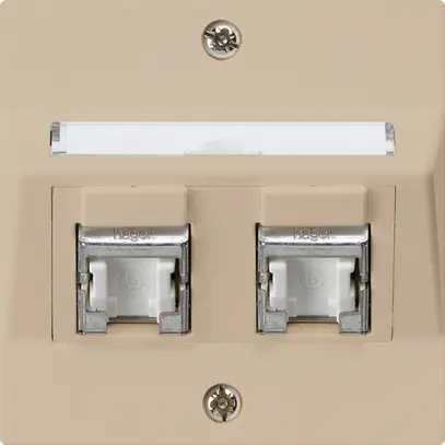 Prise ENC kallysto A cat.6 2RJ45/s beige 