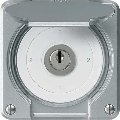 Interrupteur à clé ENC robusto IP55 avec clapet S3/1P aluminium pour combinaison 