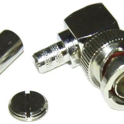 Connecteur angulaire BNC 75 à sertir 