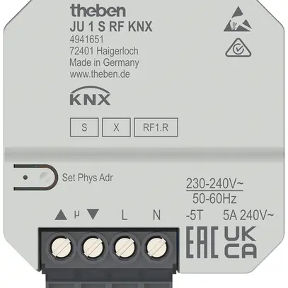 Modulo ampliamento KNX INC Theben JU 1 S RF 1-canale 