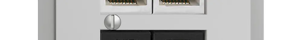 Scatola INS 4×RJ45 2×u/2×s EDIZIOdue R&M swissline grigio chiaro 