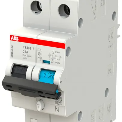 Disgiuntore differenziale ABB FS401E SMISSLINE TP C-13A/30mA 1LN 6kA tipo A 