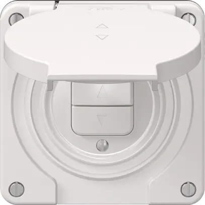 Interrupteur pour stores NEVO N.CO 1-canal, profondeur 18 mm, 87×87 mm, blanc 