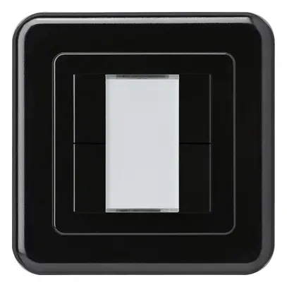 Poussoir ENC Hager basico C KNX IR quadruple LED noir 