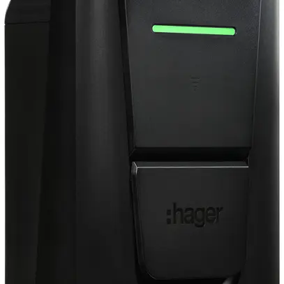 Stazione di carica Hager witty plus trifase 22kW 250×370×150mm con presa 