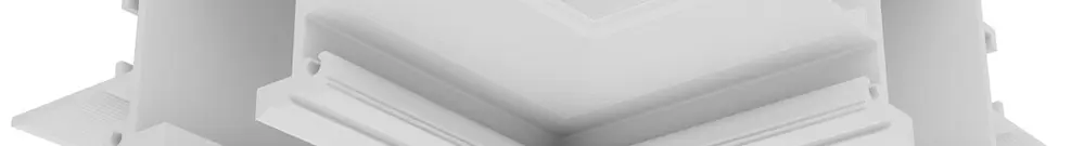 Abdeckung Sylvania Lytespan 96.5×92×45.15mm Aluminium weiss L-Verbinder 