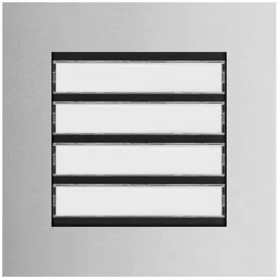 Tasto di chiamata Hager elcom.modesta 2-fili con portanome LED p.4 apparta.ac-pr 