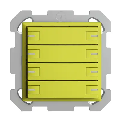 Pulsante KNX RGB INC EDUE, 250mW, c.LED RGB, 8×pulsante, com.1×tasto, lem 