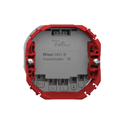 Elemento funzionale interruttore a pulsante 1C Wiser SNAPFIX® 1 cont.di com. 