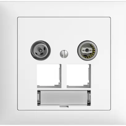 Prise multimédia INC EDIZIOdue FKE EASYNET 15dB, p.2×RJ45 S-One, blanc 