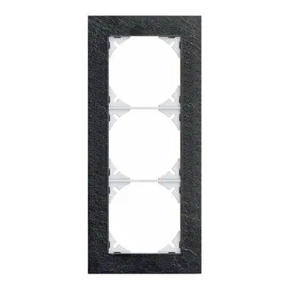Cadre de recouvrement EDIZIOdue prestige 3×1 ardoise 