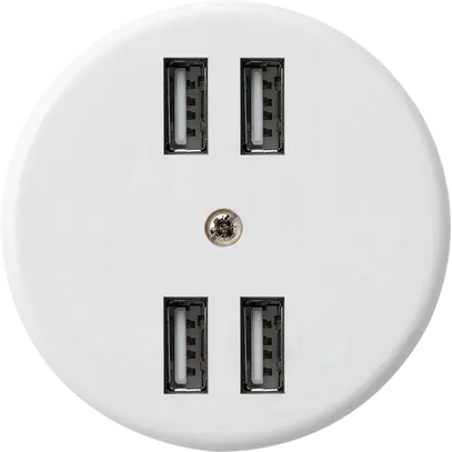Steckdose 4×USB basico A 2400mA weiss 