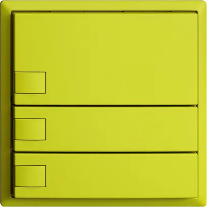 Poussoir ENC KNX 3× EDIZIOdue lemon RGB sans LED 