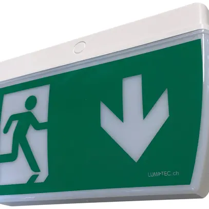 Luminaire de secours LED Lumatec BY-A2P IP65 3.5W 1h avec cp/cv ac plafond 
