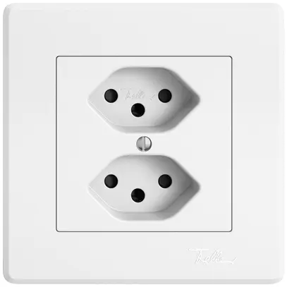 Presa INC EDIZIO.liv SNAPFIX® 2×T13 con shutter bi 