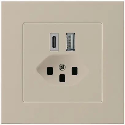 Presa di carica USB INC kallysto.pro 18W PD 1×tipo A 1×tipo C T23 beige 
