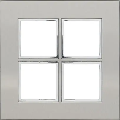 Intestazione INC Legrand Arteor 2×2, stainless steel 