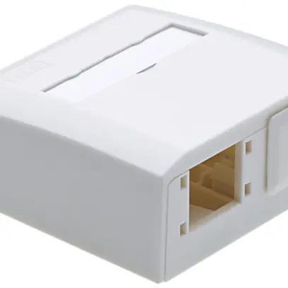 Boîtier AP mini R&M 2×1port freenet blanc 
