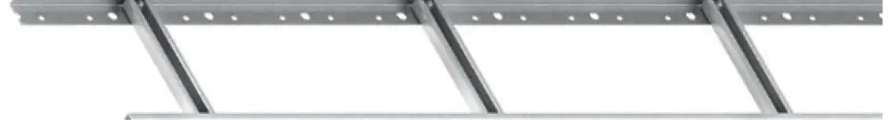 Passerella portacavi Niedax, 60×400×3000mm, t=1.5mm, perforato, ac zinc a nastro 